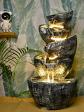 Sowpeace Multi - Bowl Stone Water Fountain – Cascading Waterfall Feature for Elegant Home Decor & Gifts - Tabletop - Sowpeace - Sowpeace Multi - Bowl Stone Water Fountain – Cascading Waterfall Feature for Elegant Home Decor & Gifts - RES - BR - FT - Sowpeace