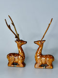 Sowpeace Pair of wooden sitting deer Artisan Decor - Sowpeace - Sowpeace Pair of wooden sitting deer Artisan Decor - Wood - WSDP - WDN - TT - Sowpeace