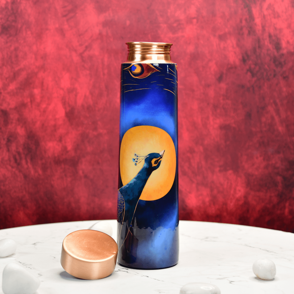 Sowpeace Peacock Moonlit Copper Bottle - Sowpeace - Bottles - Copper Bottle