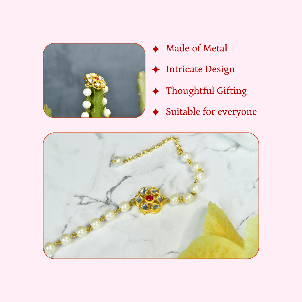 Sowpeace Pearl Blossom Bracelet | Elegant Stainless Steel One‑Size Adjustable Floral Jewelry for Women & Men