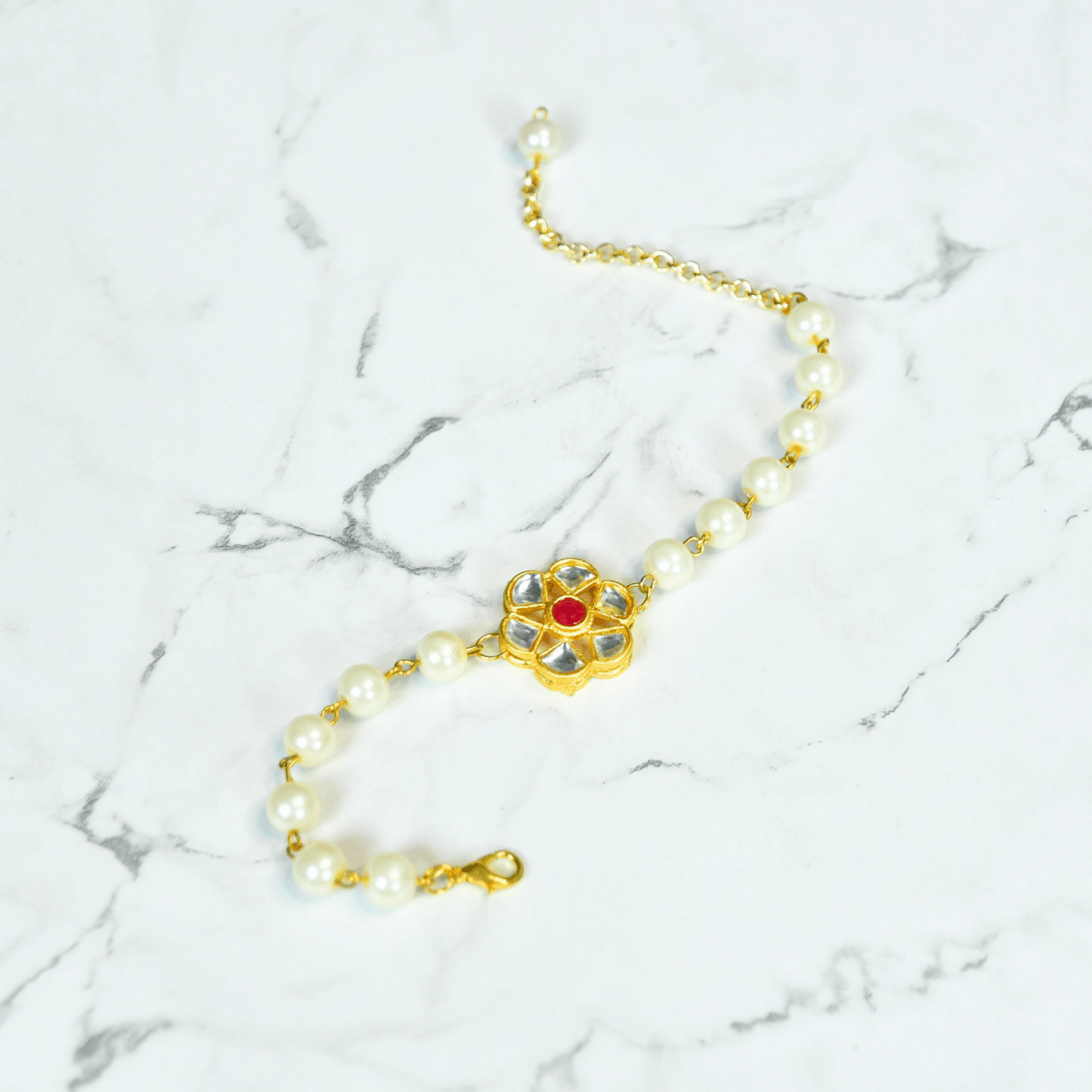 Sowpeace Pearl Blossom Bracelet | Elegant Stainless Steel One‑Size Adjustable Floral Jewelry for Women & Men