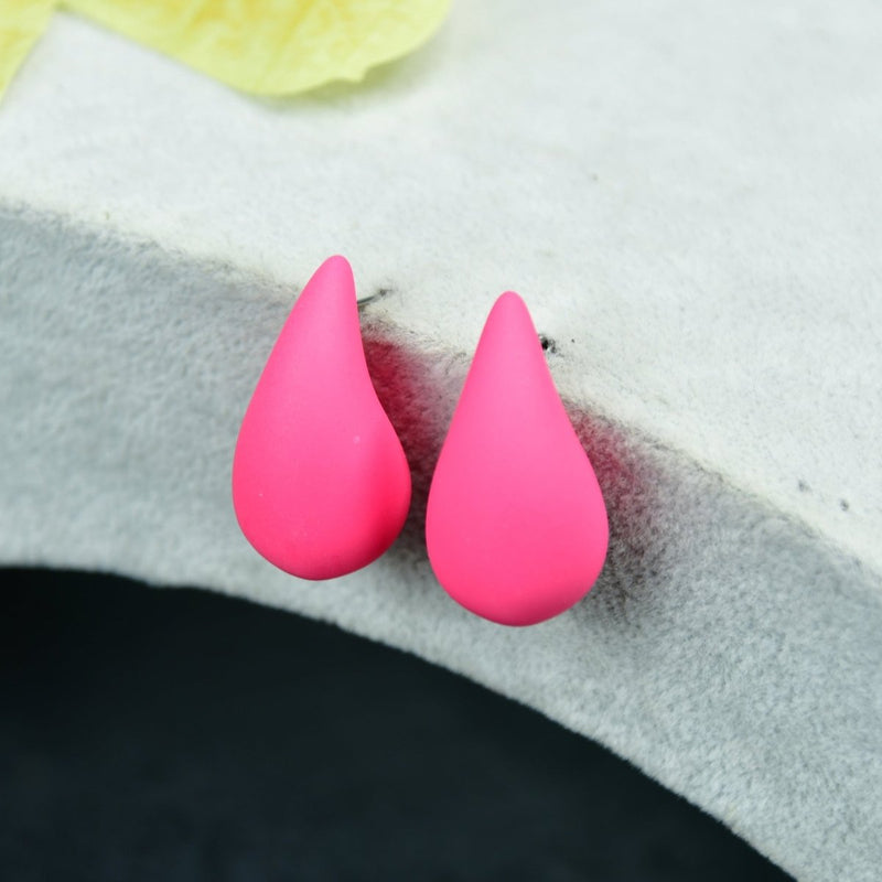 Sowpeace Pink Teardrop CCB Earrings | Elegant One‑Size Lightweight Jewelry for Women & Daily Wear – view 1