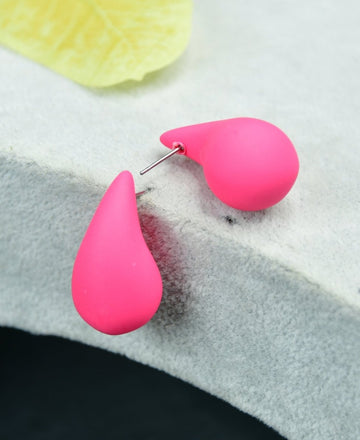 Sowpeace Pink Teardrop CCB Earrings | Elegant One‑Size Lightweight Jewelry for Women & Daily Wear — alternate view