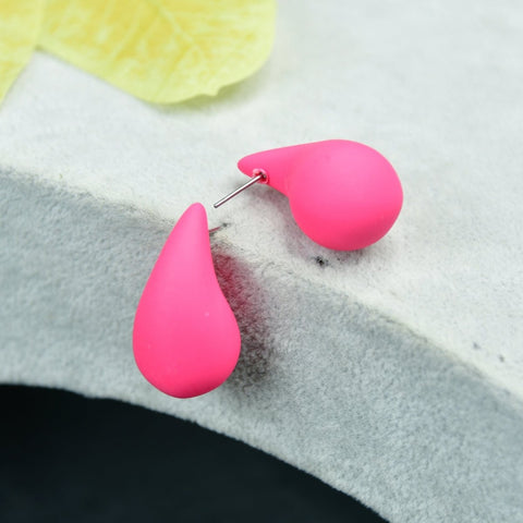 Sowpeace Pink Teardrop CCB Earrings | Elegant One‑Size Lightweight Jewelry for Women & Daily Wear