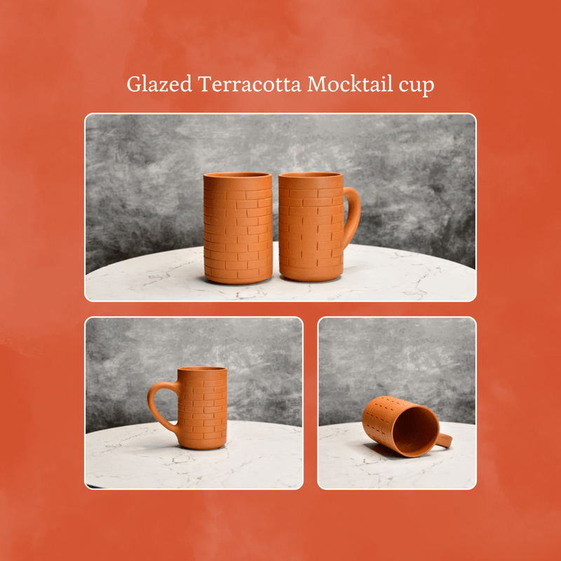 Sowpeace Premium 600ml Unglazed Large Terracotta Mugs (Set of 2) | Handcrafted Rustic Brown Drinkware for Coffee, Tea & Beer – view 6