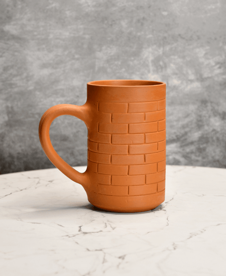 Sowpeace Premium 600ml Unglazed Large Terracotta Mugs (Set of 2) | Handcrafted Rustic Brown Drinkware for Coffee, Tea & Beer