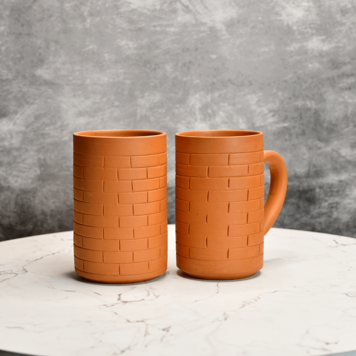 Sowpeace Premium 600ml Unglazed Large Terracotta Mugs (Set of 2) | Handcrafted Rustic Brown Drinkware for Coffee, Tea & Beer - Sowpeace - 
