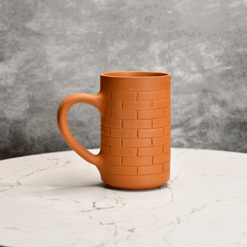 Sowpeace Premium 600ml Unglazed Large Terracotta Mugs (Set of 2) | Handcrafted Rustic Brown Drinkware for Coffee, Tea & Beer – view 5
