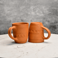 Sowpeace Premium Unglazed Terracotta Drink Mugs (Set of 2) | Handcrafted Rustic Brown Coffee & Tea Cups for Gifting & Daily Use - Sowpeace - 