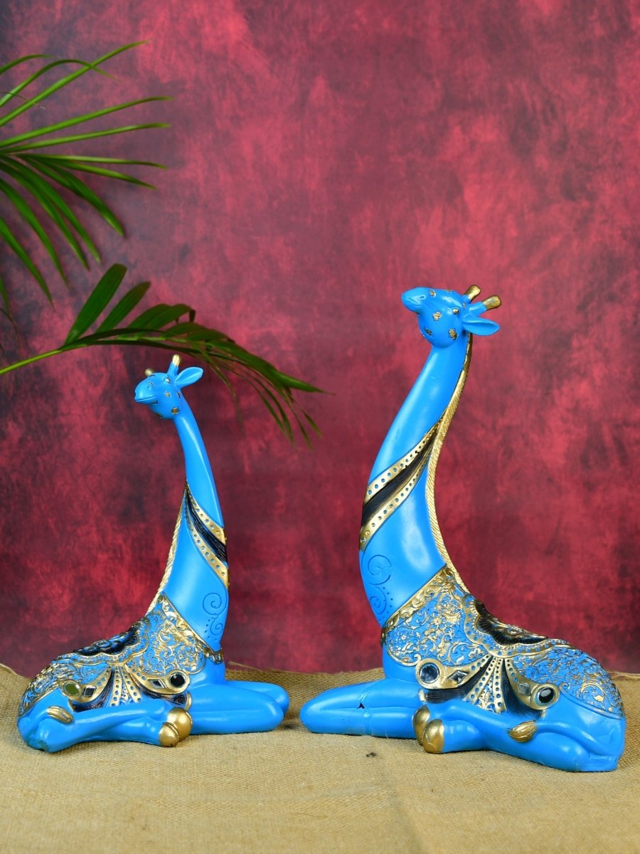 Sowpeace Resin Blue Giraffe Family - Decor - Sowpeace - Sowpeace Resin Blue Giraffe Family - RES - GB2 - TT - Sowpeace