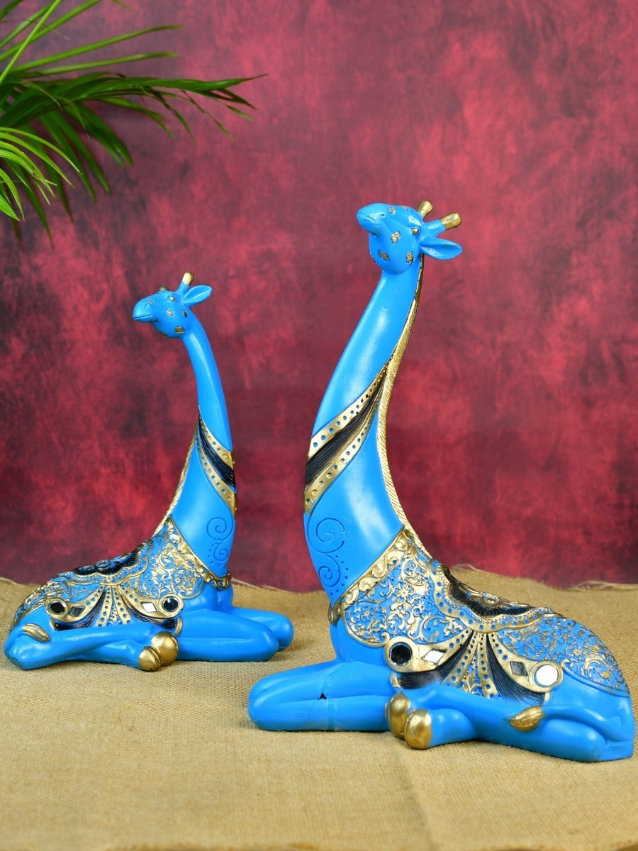 Sowpeace Resin Blue Giraffe Family - Decor - Sowpeace - Sowpeace Resin Blue Giraffe Family - RES - GB2 - TT - Sowpeace