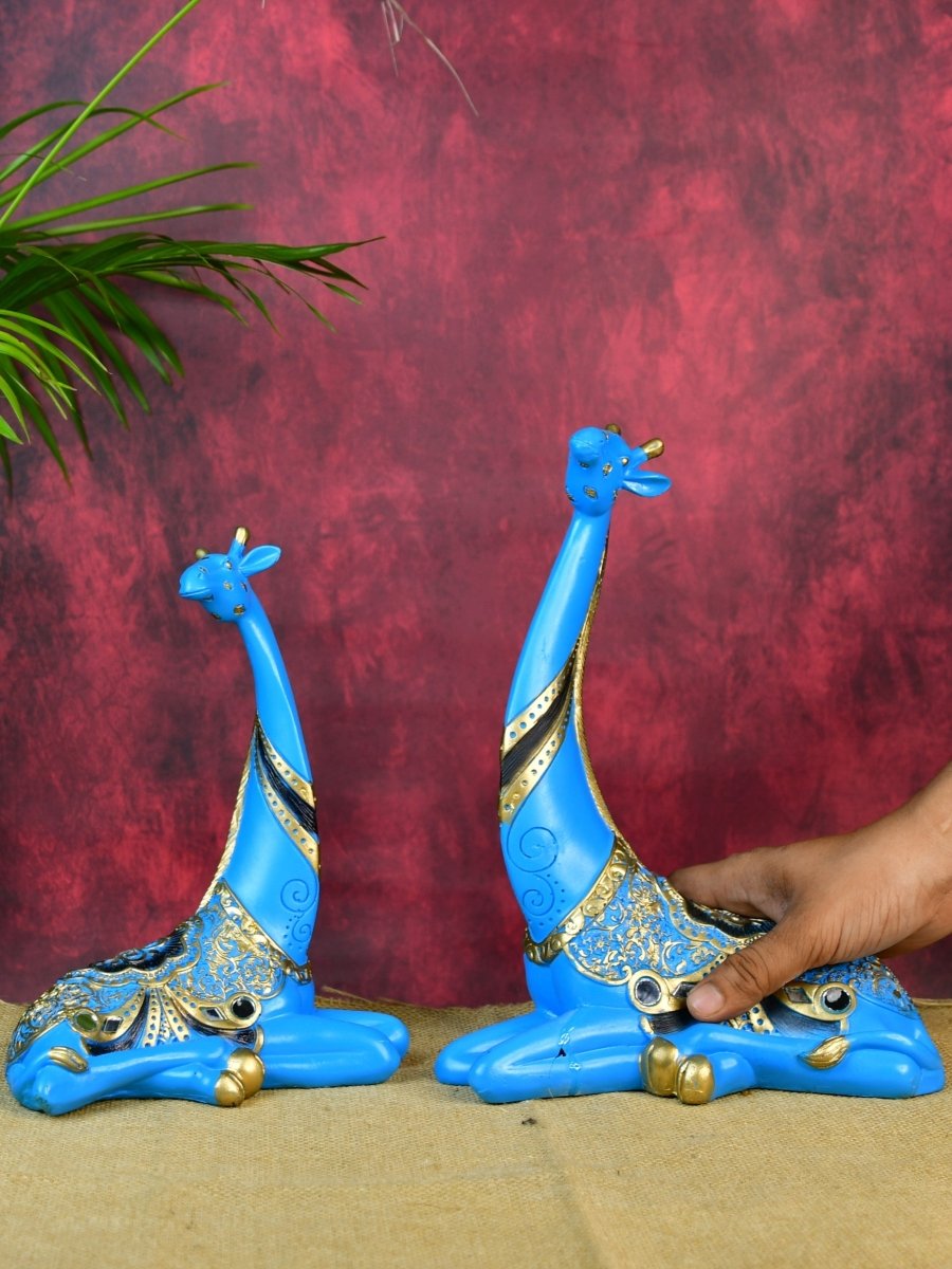 Sowpeace Resin Blue Giraffe Family - Decor - Sowpeace - Sowpeace Resin Blue Giraffe Family - RES - GB2 - TT - Sowpeace