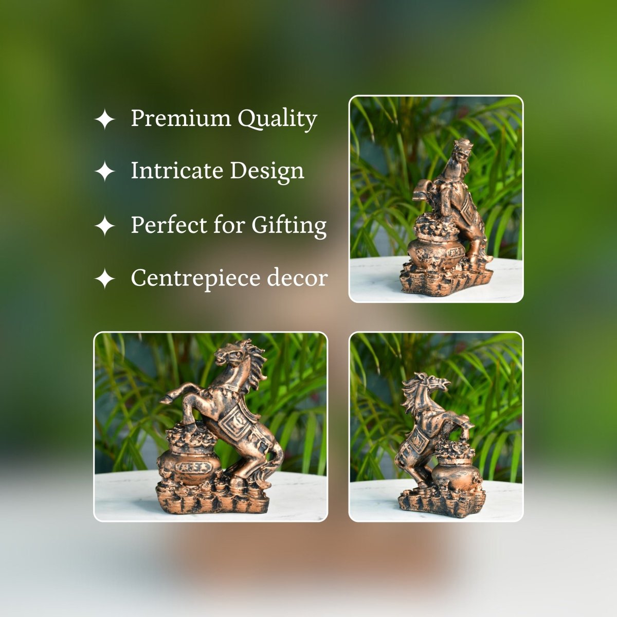 Sowpeace Resin Coin Horse Holder