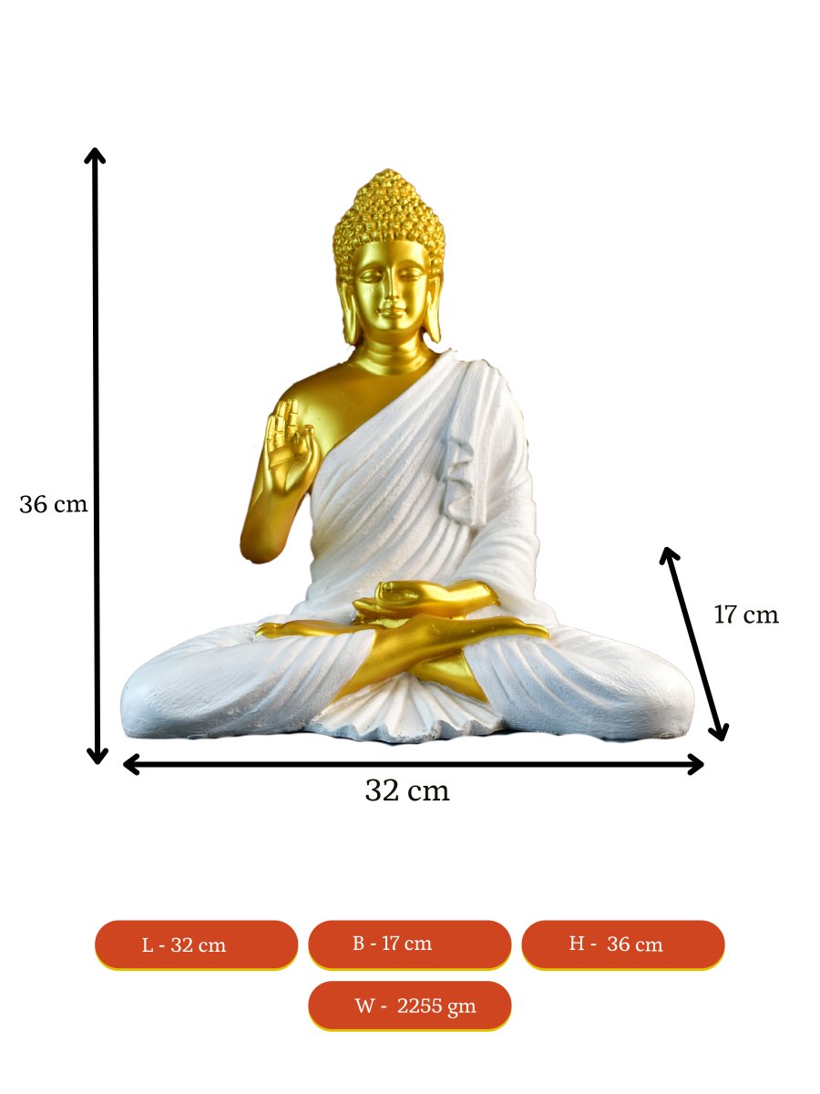 Sowpeace Resin Gold Buddha Decor