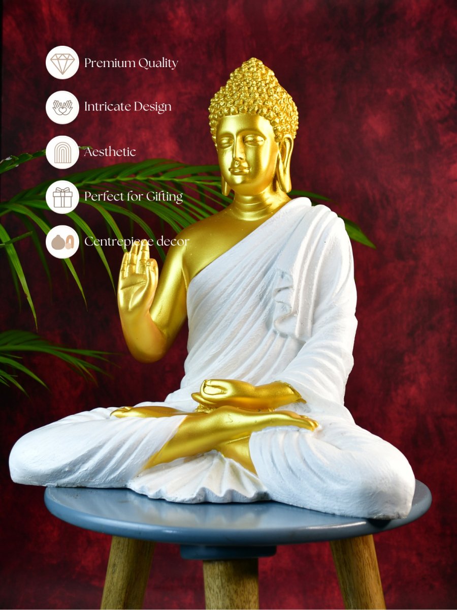 Sowpeace Resin Gold Buddha Decor