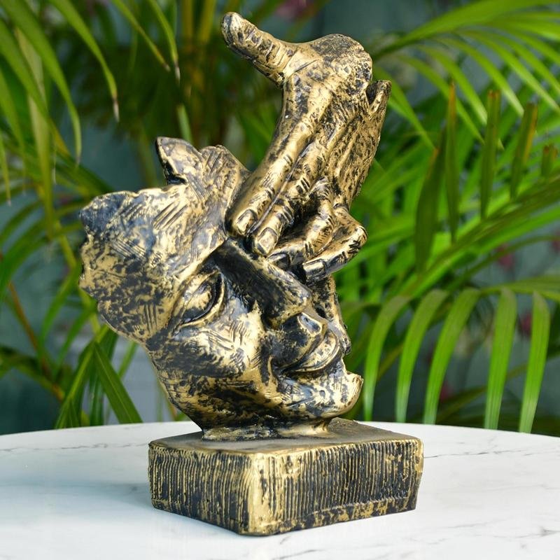 Sowpeace Resin Hand-on-Face Sculpture – Trendy Home Decor Accent & Unique Gift Idea – view 2