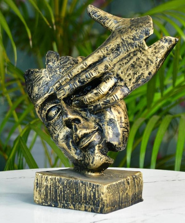 Sowpeace Resin Hand-on-Face Sculpture – Trendy Home Decor Accent & Unique Gift Idea — image 3