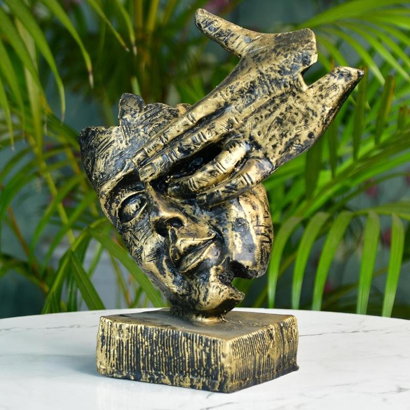 Sowpeace Resin Hand-on-Face Sculpture – Trendy Home Decor Accent & Unique Gift Idea – view 3