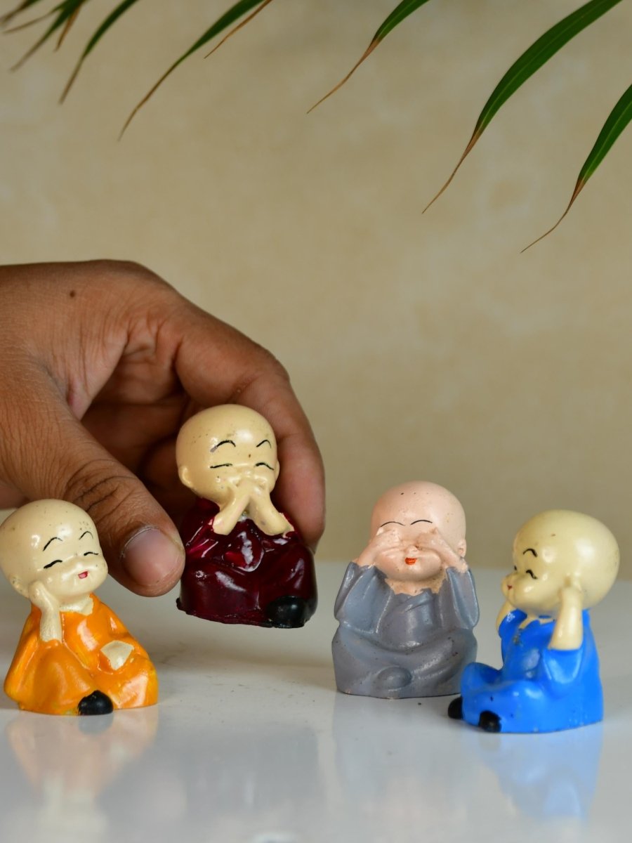 Sowpeace Resin Mini Monk Set of 4