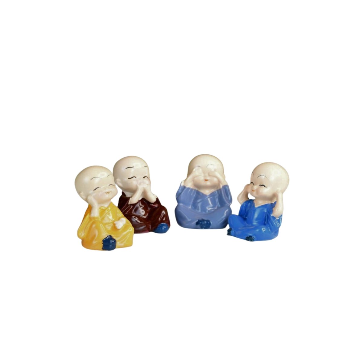 Sowpeace Resin Mini Monk Set of 4 - Decor - Sowpeace - 