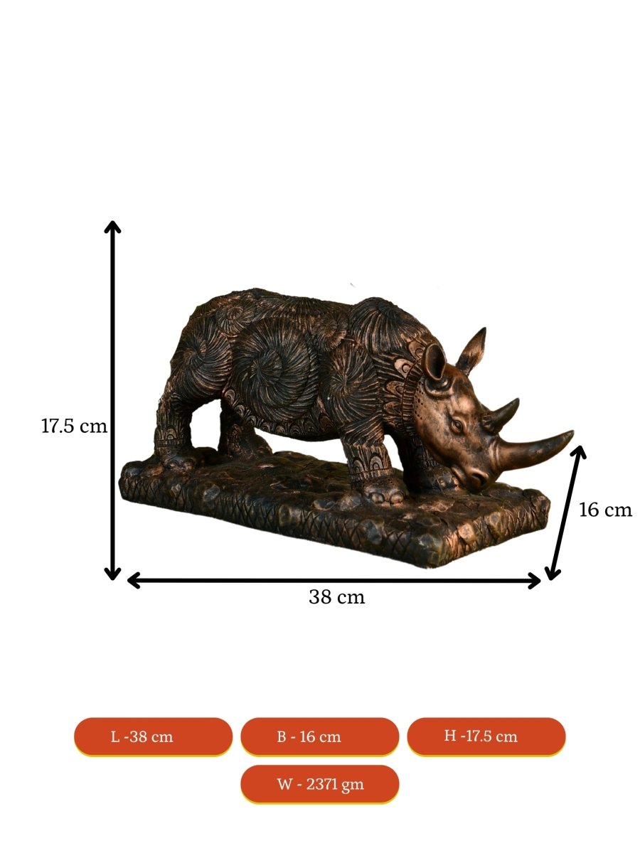 Sowpeace Resin Rhino Decor