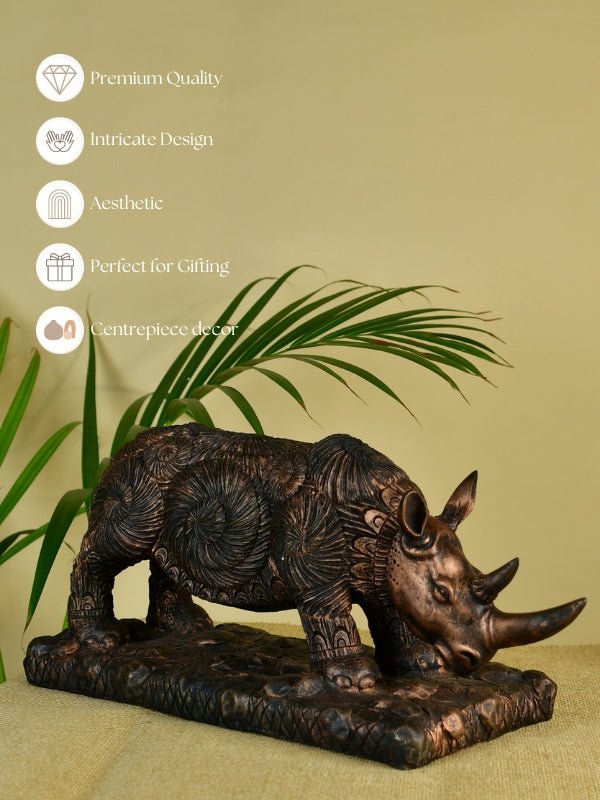 Sowpeace Resin Rhino Decor