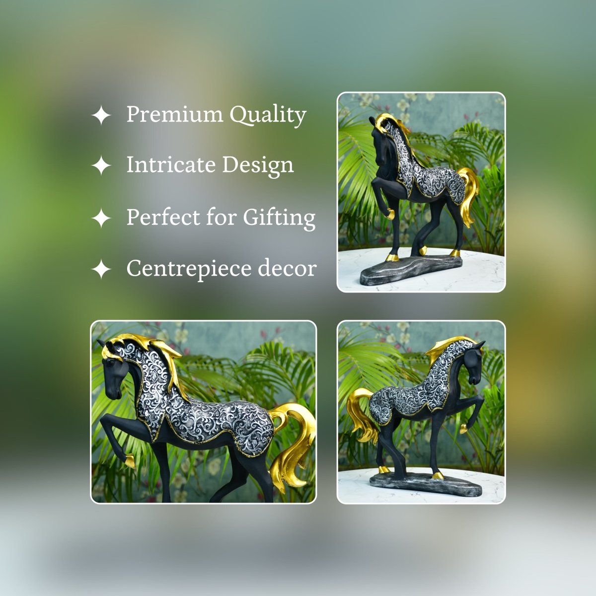 Sowpeace Resin Stallion Showpiece