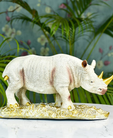 Sowpeace Resin White Rhino Decor — alternate view
