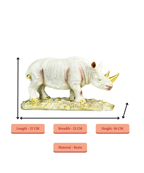 Sowpeace Resin White Rhino Decor — image 4