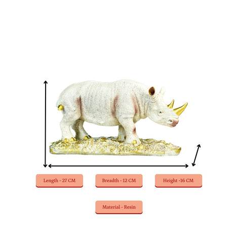 Vastu Principles for Sowpeace Resin White Rhino Decor