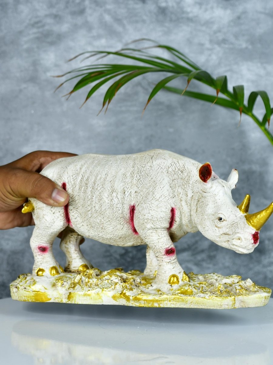 Sowpeace Resin White Rhino Decor - Decor - Sowpeace - Sowpeace Resin White Rhino Decor - RES - RHNW - TT - Sowpeace