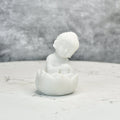 Sowpeace Resting Baby Monk | Elegant White Resin Spiritual Figurine for Peaceful Home Décor & Gifting - Sowpeace - 
