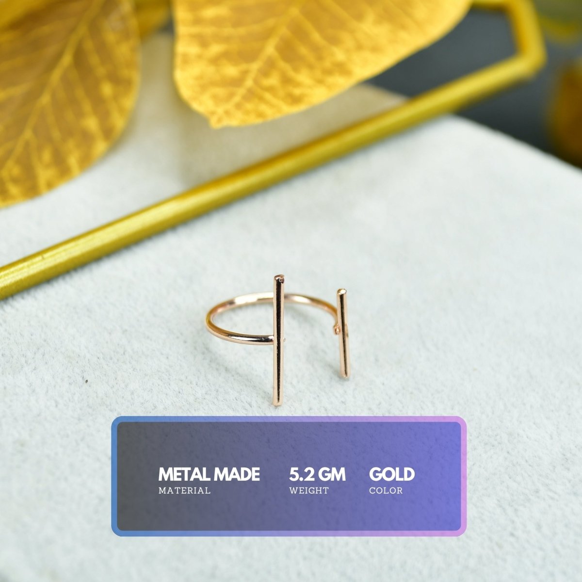 Sowpeace Rose Gold Double Line Ring Stainless Steel | Elegant One‑Size Adjustable Jewelry for Women & Men