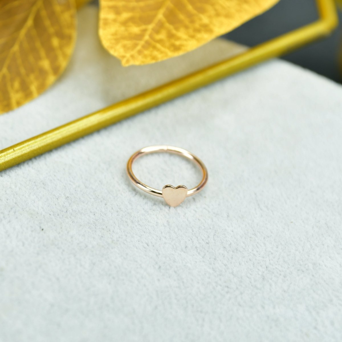 Sowpeace Rose Gold Heart Ring Stainless Steel | Elegant One‑Size Adjustable Jewelry for Women & Men