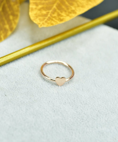 Sowpeace Rose Gold Heart Ring Stainless Steel | Elegant One‑Size Adjustable Jewelry for Women & Men