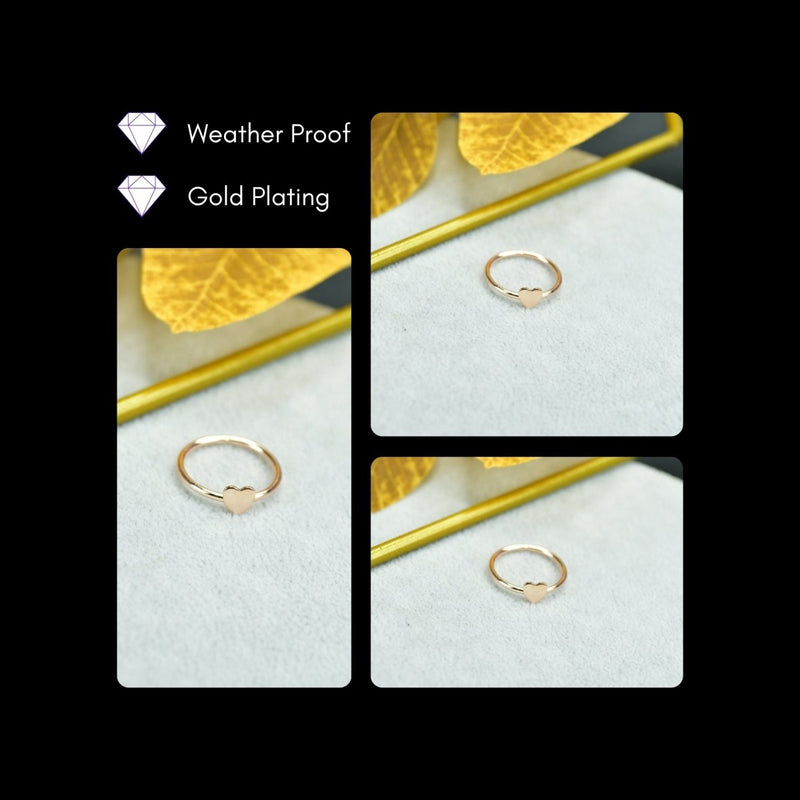 Sowpeace Rose Gold Heart Ring Stainless Steel | Elegant One‑Size Adjustable Jewelry for Women & Men – view 3