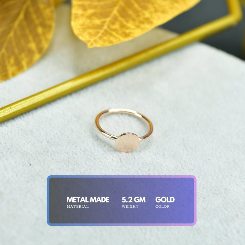 Sowpeace Rose Gold Round Ring Stainless Steel | Elegant One‑Size Adjustable Jewelry for Women & Men – view 2