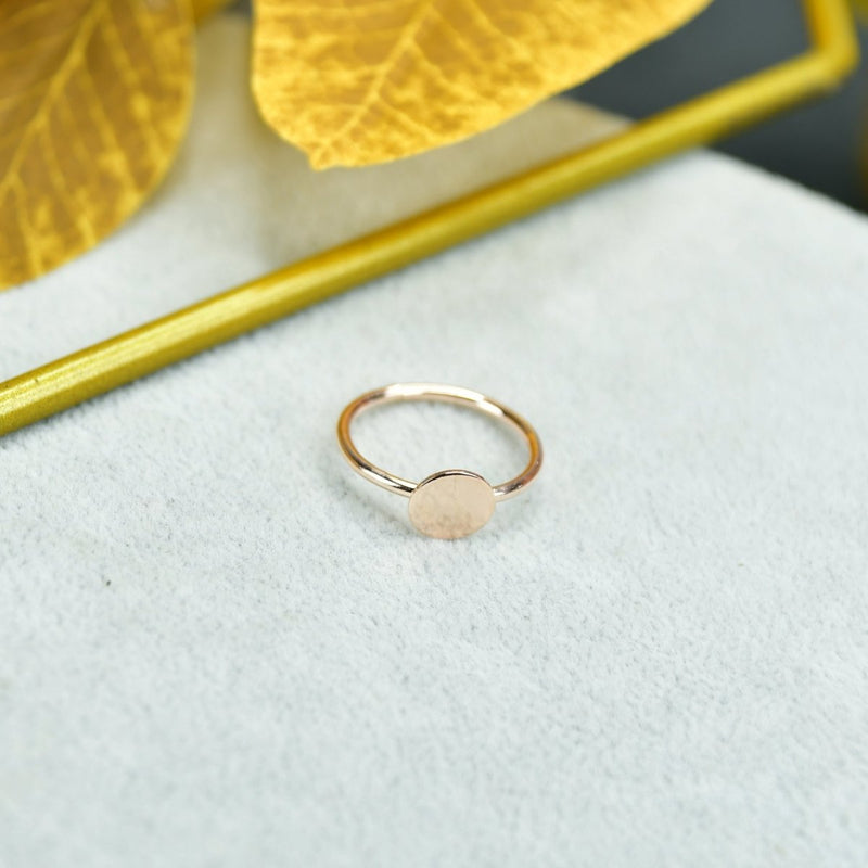 Sowpeace Rose Gold Round Ring Stainless Steel | Elegant One‑Size Adjustable Jewelry for Women & Men – view 1