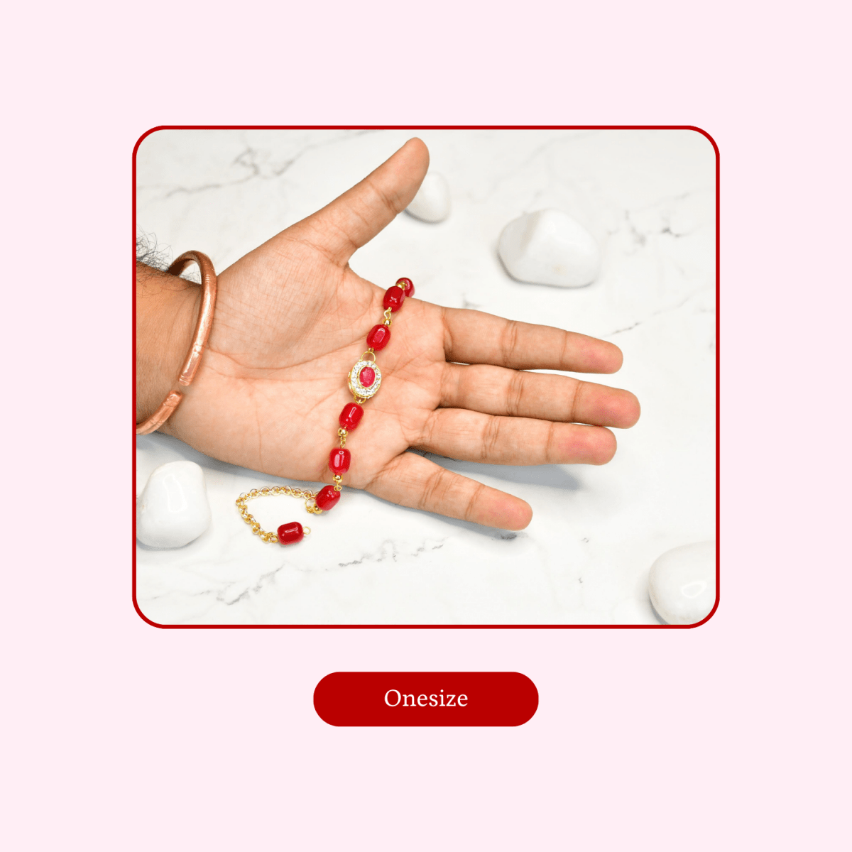 Sowpeace Rouge Allure Bracelet | Elegant Stainless Steel One‑Size Adjustable Fashion Jewelry for Women & Men