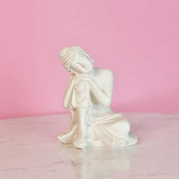 Sowpeace Serene Thoughts Decorative Piece | Elegant White Resin Sculpture for Home Décor & Gifting - Sowpeace - 