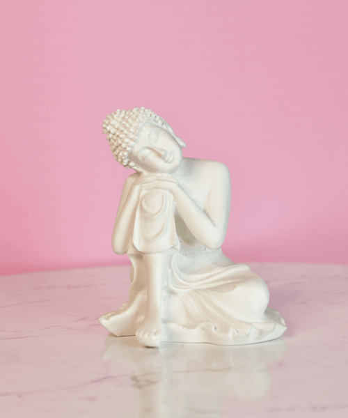 Sowpeace Serene Thoughts Decorative Piece | Elegant White Resin Sculpture for Home Décor & Gifting