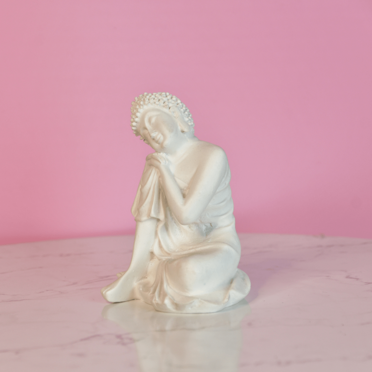 Sowpeace Serene Thoughts Decorative Piece | Elegant White Resin Sculpture for Home Décor & Gifting - Sowpeace - 