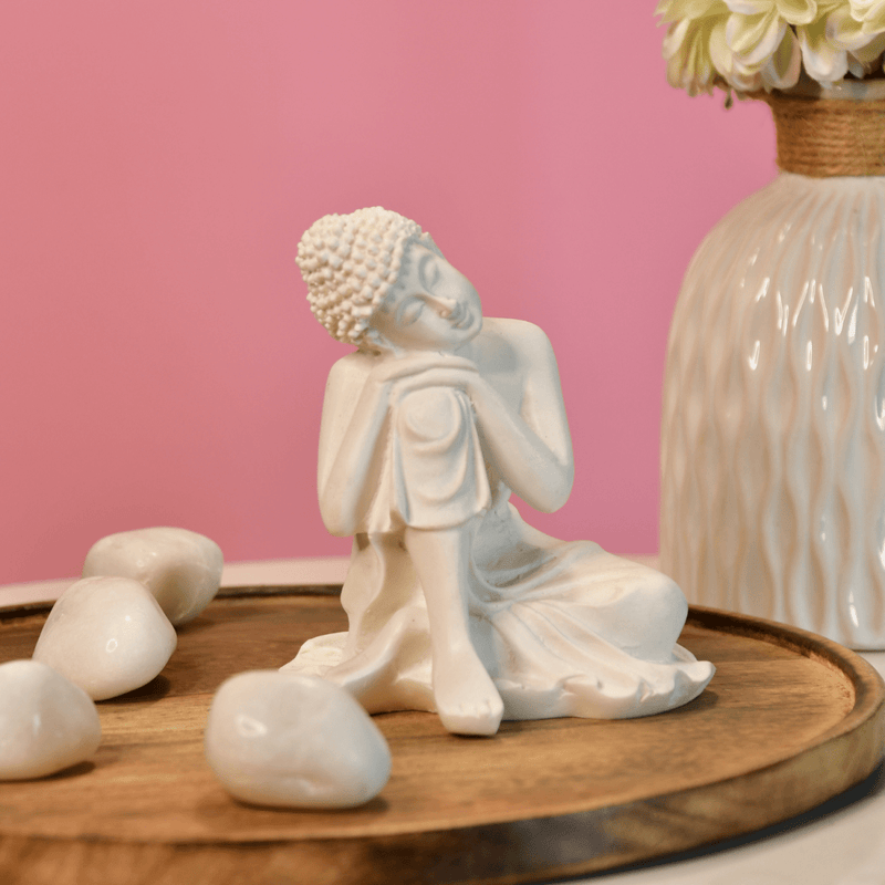 Sowpeace Serene Thoughts Decorative Piece | Elegant White Resin Sculpture for Home Décor & Gifting – view 2