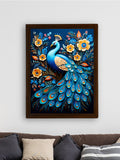 Sowpeace Serenity: Handcrafted Peacock Blooms Tranquility – Premium Canvas Art for Elegant and Peaceful Home Decor - Wall painting - Chitran by sowpeace - Sowpeace Serenity: Handcrafted Peacock Blooms Tranquility – Premium Canvas Art for Elegant and Peaceful Home Decor - Sowpeace