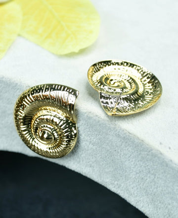 Sowpeace Shell Gold Stainless Steel Earrings | Elegant One‑Size Lightweight Jewelry for Women & Daily Wear — alternate view
