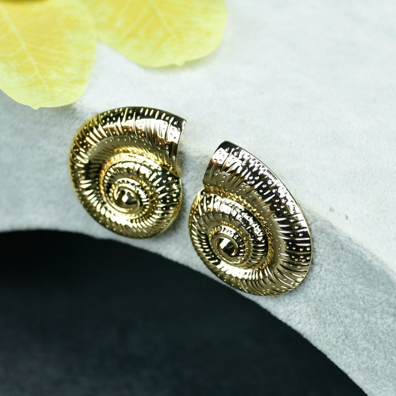 Sowpeace Shell Gold Stainless Steel Earrings | Elegant One‑Size Lightweight Jewelry for Women & Daily Wear – view 1
