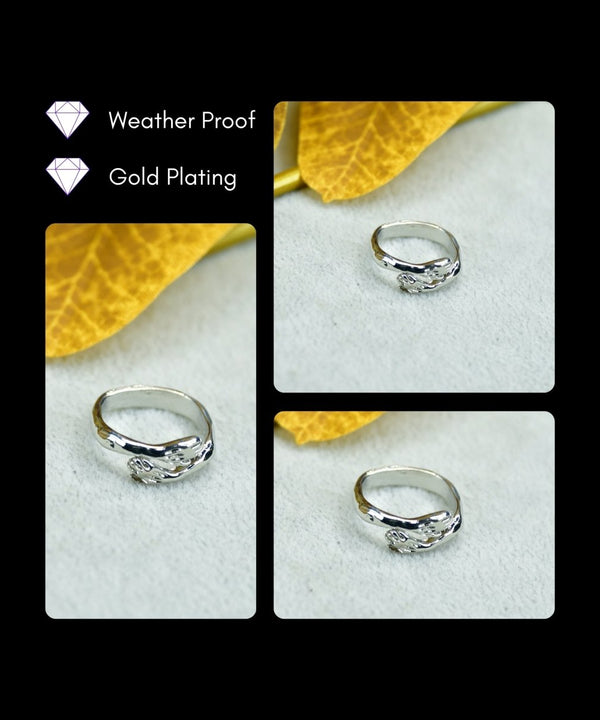 Sowpeace Silver Hand in Hand Ring Stainless Steel | Elegant One‑Size Adjustable Jewelry for Women & Men — image 4