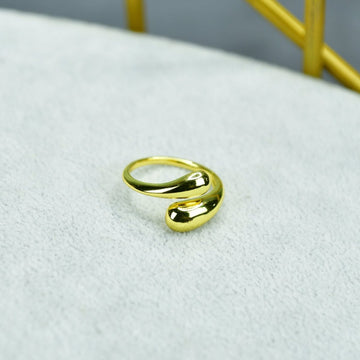 Sowpeace Silver Teardrop Ends Ring Stainless Steel | Stylish One‑Size Adjustable Minimalist Jewelry for Women & Men - Sowpeace - 