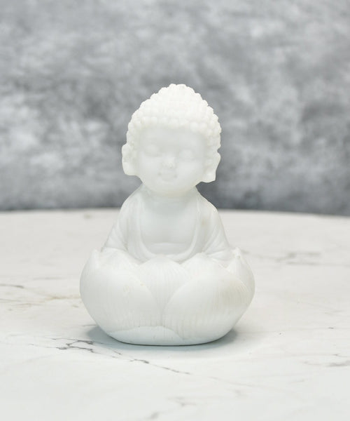 Sowpeace Sitting Baby Monk | Elegant Resin Spiritual Figurine for Peaceful Home Décor & Gifting
