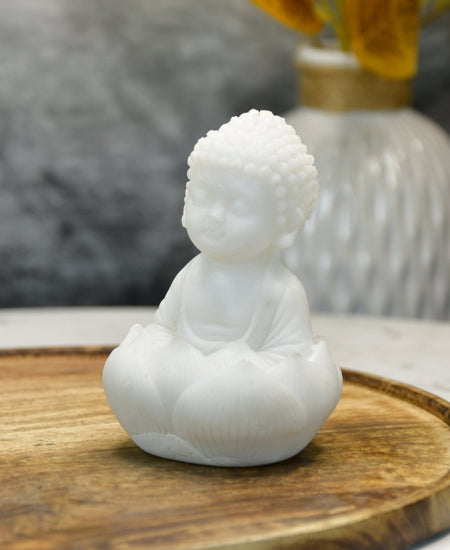 Sowpeace Sitting Baby Monk | Elegant Resin Spiritual Figurine for Peaceful Home Décor & Gifting